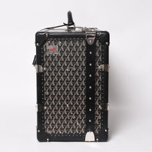 画像をギャラリービューアに読み込む, 極美品 GOYARD ゴヤール パラス55 トランクケース ヘリンボーン柄 レザー ブラック 中古 4a004500