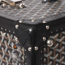 画像をギャラリービューアに読み込む, 極美品 GOYARD ゴヤール パラス55 トランクケース ヘリンボーン柄 レザー ブラック 中古 4a004500
