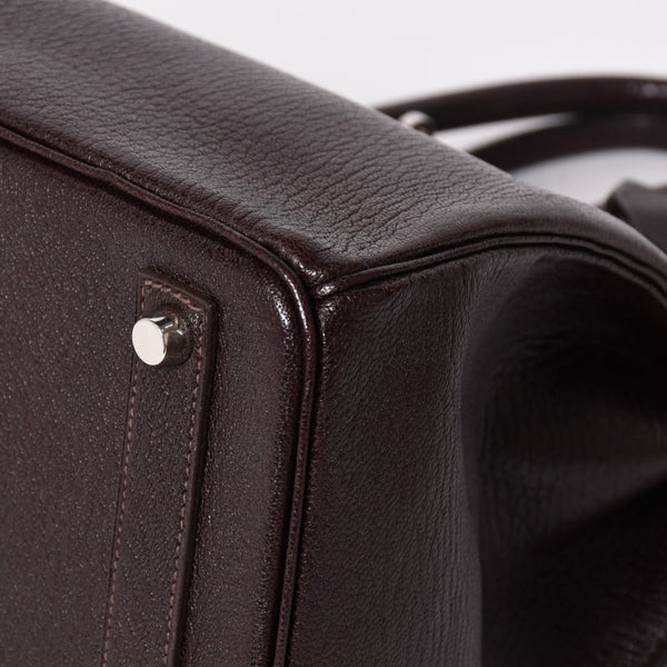 極美品 エルメス HERMES オータクロア 32 ハンドバッグ シェーブル ブラウン シルバー金具 レディース □E刻印 中古 4a004665
