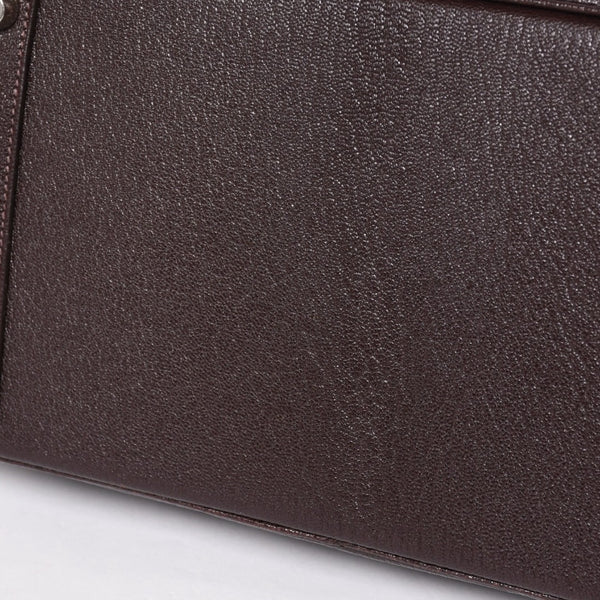 極美品 エルメス HERMES オータクロア 32 ハンドバッグ シェーブル ブラウン シルバー金具 レディース □E刻印 中古 4a004665