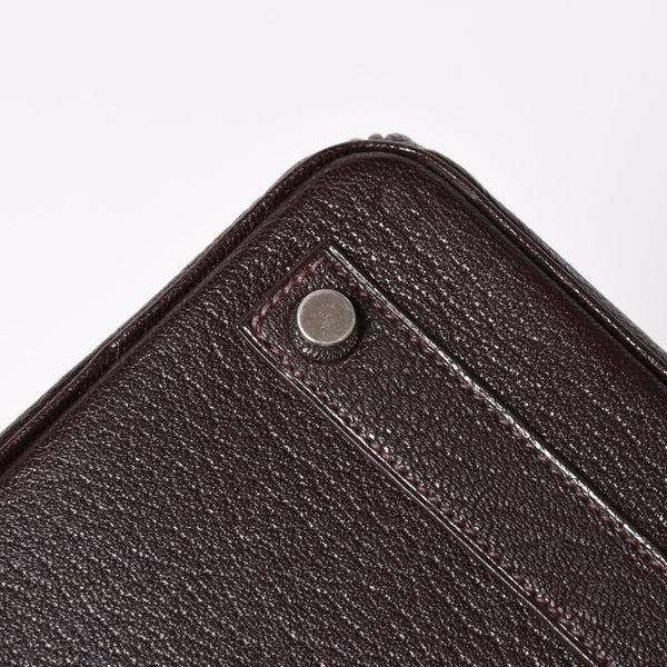 極美品 エルメス HERMES オータクロア 32 ハンドバッグ シェーブル ブラウン シルバー金具 レディース □E刻印 中古 4a004665
