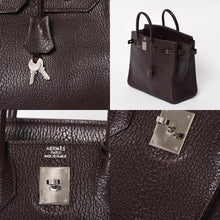 画像をギャラリービューアに読み込む, 極美品 エルメス HERMES オータクロア 32 ハンドバッグ シェーブル ブラウン シルバー金具 レディース □E刻印 中古 4a004665