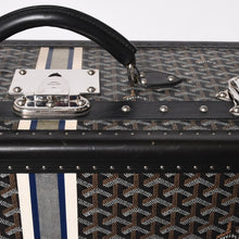 画像をギャラリービューアに読み込む, 極美品 GOYARD ゴヤール パラス55 トランクケース ヘリンボーン柄 レザー ブラック 中古 4a004500