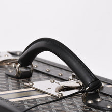 画像をギャラリービューアに読み込む, 極美品 GOYARD ゴヤール パラス55 トランクケース ヘリンボーン柄 レザー ブラック 中古 4a004500