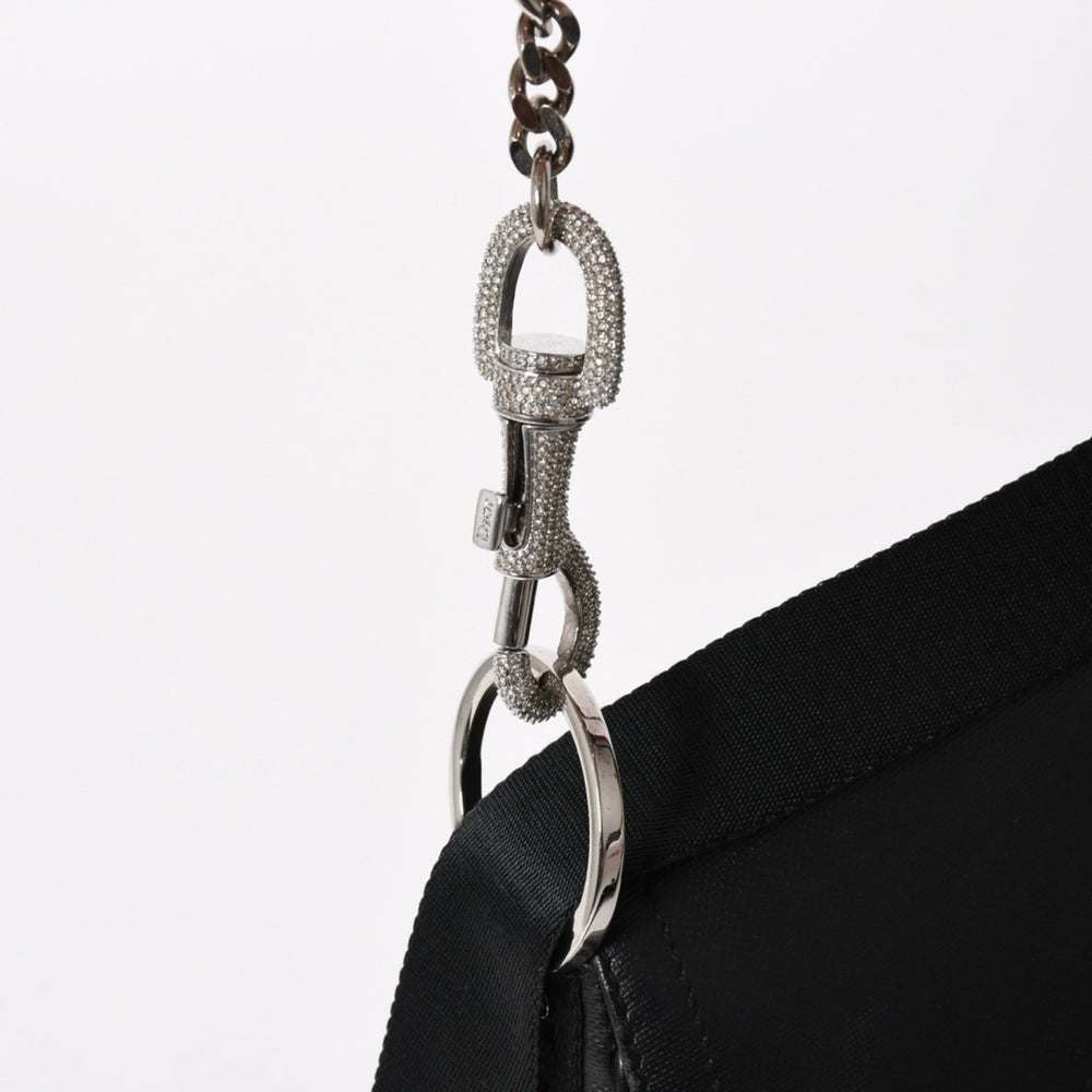 Very Good Condition Christian Dior Hardcore Line Shoulder Bag 05-MA-1023 Rhinestone Galliano Period Used 4a004776