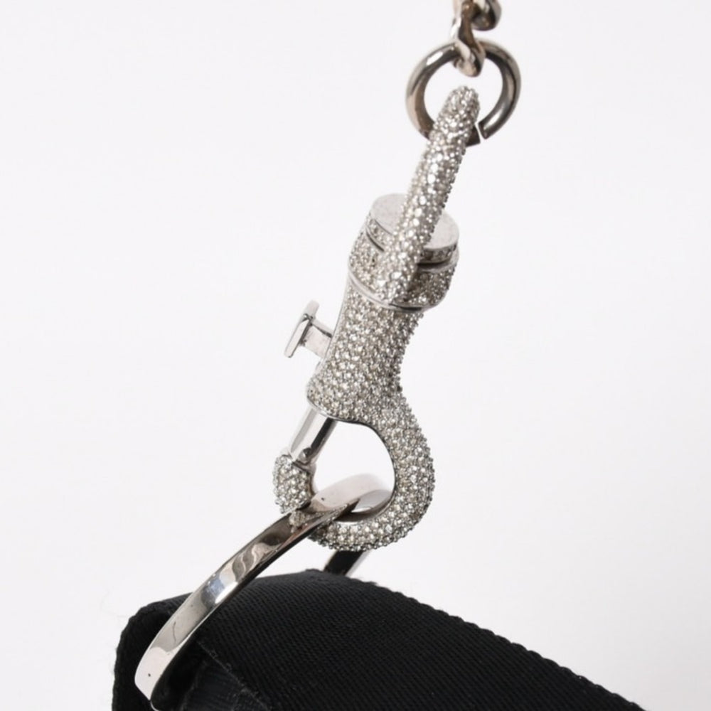 極美品 Christian Dior クリスチャンディオール ハードコアライン ショルダーバッグ 05-MA-1023 ラインストーン ガリアーノ期 中古 4a004776