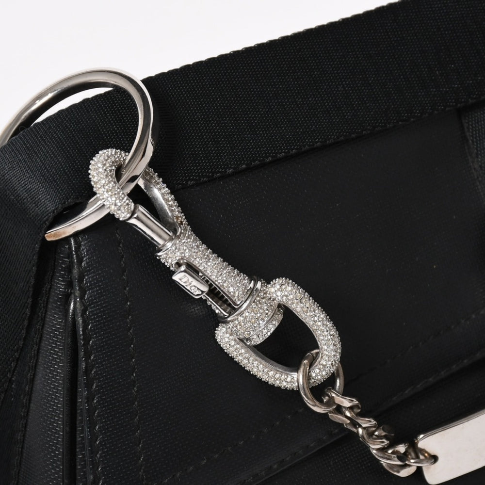 極美品 Christian Dior クリスチャンディオール ハードコアライン ショルダーバッグ 05-MA-1023 ラインストーン ガリアーノ期 中古 4a004776