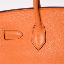 画像をギャラリービューアに読み込む, 極美品 HERMES エルメス バーキン30 ハンドバッグ トリヨンクレマンス オレンジポピー ゴールド金具 □K刻印 中古 4a004507