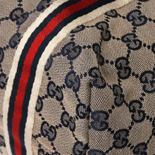 画像をギャラリービューアに読み込む, 極美品 GUCCI グッチ Tote Bag トートバッグ GGキャンバス シェリーライン 137396 ブラウン レッド ゴールド金具 中古 4a004595