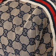 画像をギャラリービューアに読み込む, 極美品 GUCCI グッチ Tote Bag トートバッグ GGキャンバス シェリーライン 137396 ブラウン レッド ゴールド金具 中古 4a004595
