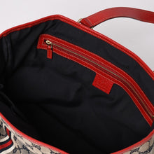画像をギャラリービューアに読み込む, 極美品 GUCCI グッチ Tote Bag トートバッグ GGキャンバス シェリーライン 137396 ブラウン レッド ゴールド金具 中古 4a004595