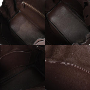 極美品 HERMES エルメス バーキン30 ハンドバッグ トゴ ショコラ ブラウン シルバー金具 ☐K刻印 中古 4a004509