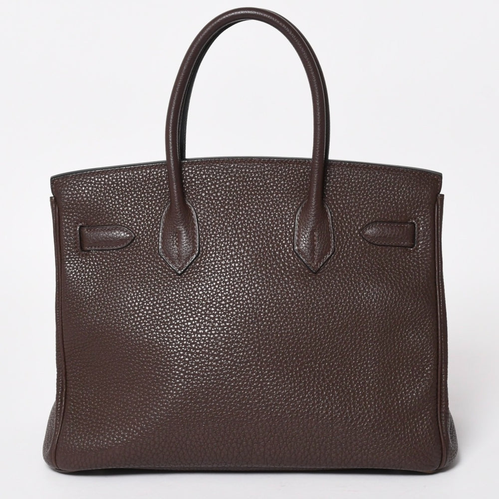 極美品 HERMES エルメス バーキン30 ハンドバッグ トゴ ショコラ ブラウン シルバー金具 ☐K刻印 中古 4a004509