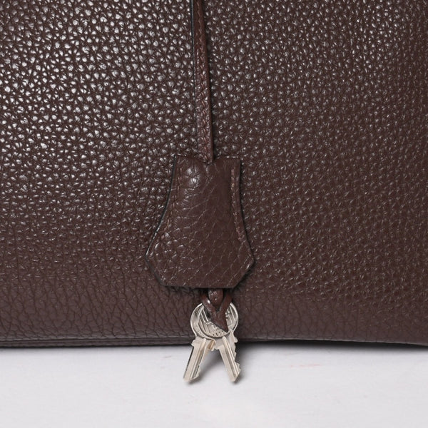 極美品 HERMES エルメス バーキン30 ハンドバッグ トゴ ショコラ ブラウン シルバー金具 ☐K刻印 中古 4a004509