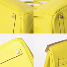画像をギャラリービューアに読み込む, 極美品 激レア HERMES エルメス ハンドバッグ バーキン 35 ◻︎N刻 シルバー金具 エプソン キャンディバーキン ライム 中古 4a004505