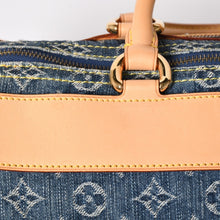 画像をギャラリービューアに読み込む, 新品同様 LOUIS VUITTON ルイヴィトン ネオスピーディ ハンドバッグ M95019 モノグラム デニム インディゴブルー ゴールド金具 中古 4a004510