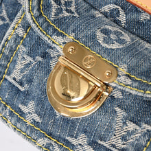 画像をギャラリービューアに読み込む, 新品同様 LOUIS VUITTON ルイヴィトン ネオスピーディ ハンドバッグ M95019 モノグラム デニム インディゴブルー ゴールド金具 中古 4a004510