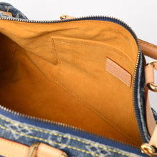 画像をギャラリービューアに読み込む, 新品同様 LOUIS VUITTON ルイヴィトン ネオスピーディ ハンドバッグ M95019 モノグラム デニム インディゴブルー ゴールド金具 中古 4a004510