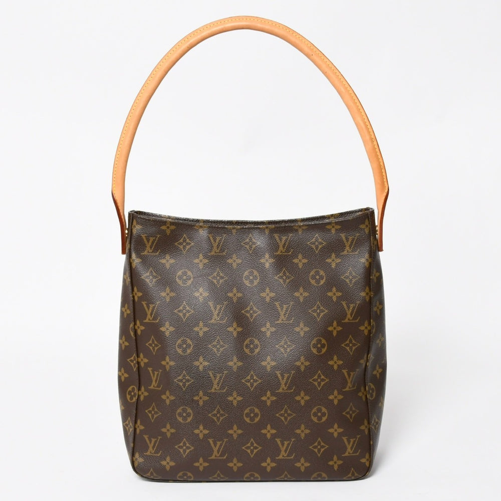 LOUIS VUITTON Looping GM Handbag Monogram M51145 Brown Gold Hardware Good Condition Used 4a004619