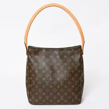 画像をギャラリービューアに読み込む, LOUIS VUITTON ルイヴィトン ルーピングGM ハンドバッグ モノグラム M51145 ブラウン ゴールド金具 美品 中古 4a004619