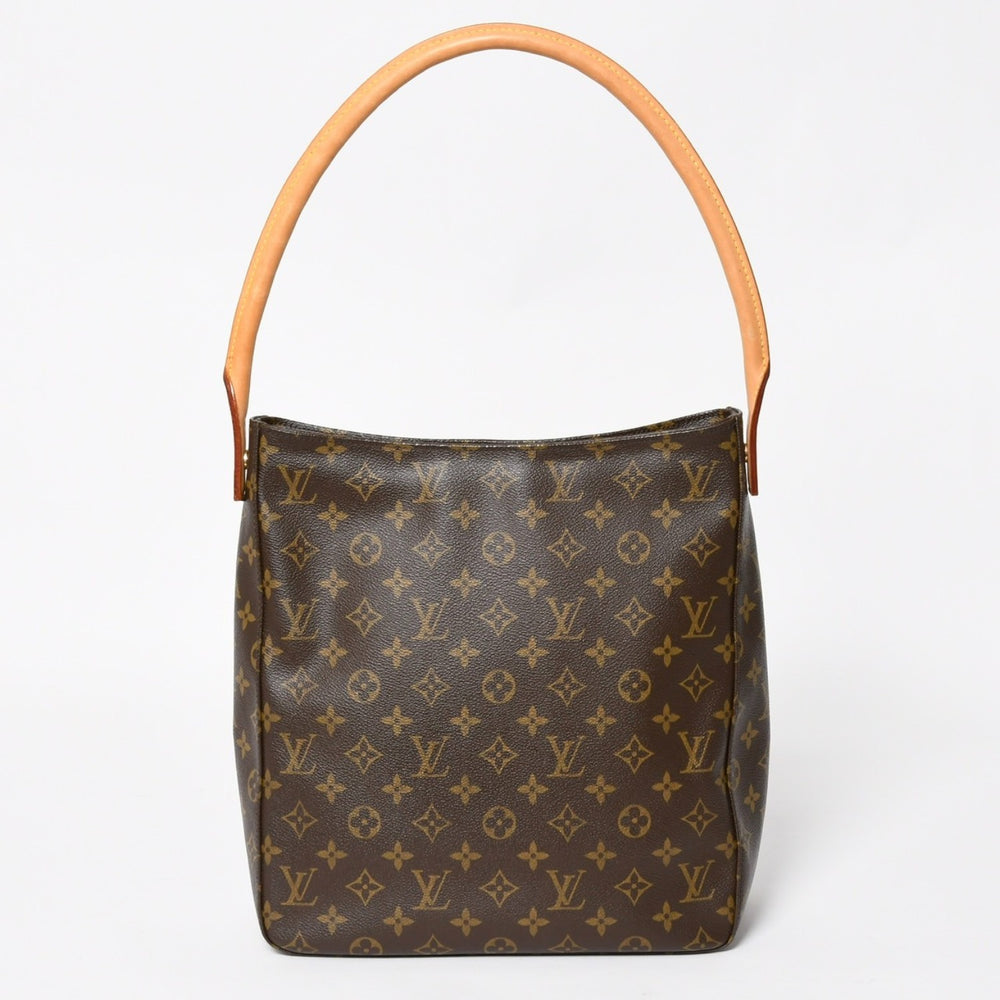 LOUIS VUITTON Looping GM Handbag Monogram M51145 Brown Gold Hardware Good Condition Used 4a004619
