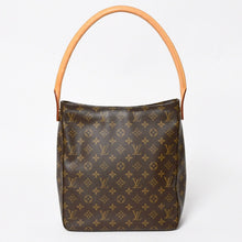 画像をギャラリービューアに読み込む, LOUIS VUITTON ルイヴィトン ルーピングGM ハンドバッグ モノグラム M51145 ブラウン ゴールド金具 美品 中古 4a004619