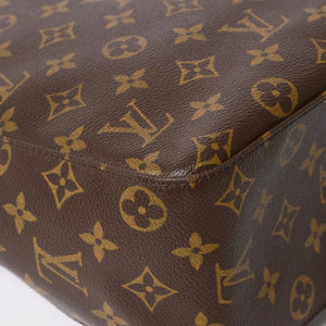 LOUIS VUITTON ルイヴィトン ルーピングGM ハンドバッグ モノグラム M51145 ブラウン ゴールド金具 美品 中古 4a004619