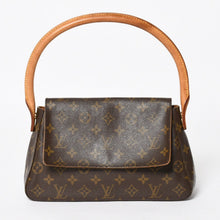 画像をギャラリービューアに読み込む, LOUIS VUITTON ルイヴィトン ミニ ルーピング ワンショルダーバッグ M51147 モノグラム PVC レザー ブラウン 美品 中古 4a004228