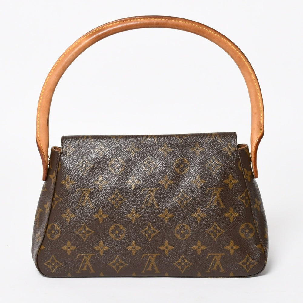 LOUIS VUITTON Mini Looping One Shoulder Bag M51147 Monogram PVC Leather Brown Good Condition Used 4a004228