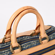 画像をギャラリービューアに読み込む, 新品同様 LOUIS VUITTON ルイヴィトン ネオスピーディ ハンドバッグ M95019 モノグラム デニム インディゴブルー ゴールド金具 中古 4a004510