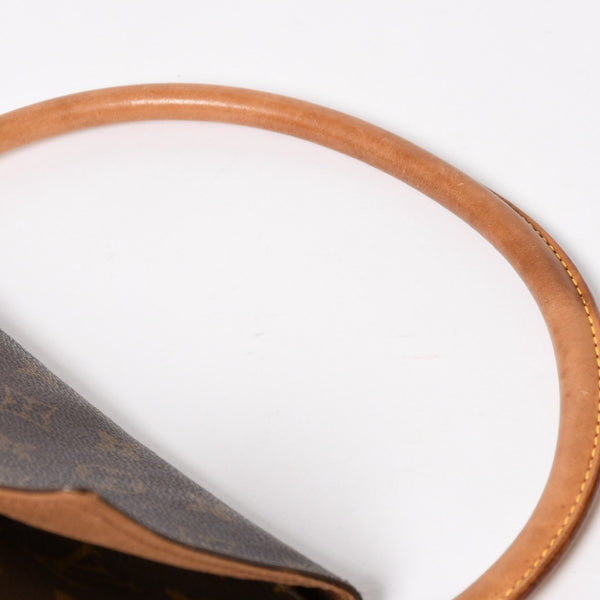 LOUIS VUITTON ルイヴィトン ミニ ルーピング ワンショルダーバッグ M51147 モノグラム PVC レザー ブラウン 美品 中古 4a004228