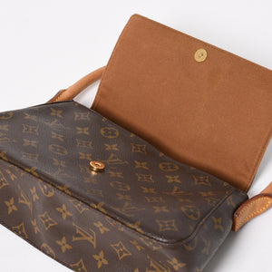 LOUIS VUITTON ルイヴィトン ミニ ルーピング ワンショルダーバッグ M51147 モノグラム PVC レザー ブラウン 美品 中古 4a004228