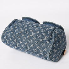 画像をギャラリービューアに読み込む, 新品同様 LOUIS VUITTON ルイヴィトン ネオスピーディ ハンドバッグ M95019 モノグラム デニム インディゴブルー ゴールド金具 中古 4a004510