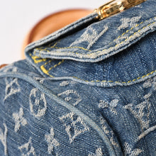 画像をギャラリービューアに読み込む, 新品同様 LOUIS VUITTON ルイヴィトン ネオスピーディ ハンドバッグ M95019 モノグラム デニム インディゴブルー ゴールド金具 中古 4a004510
