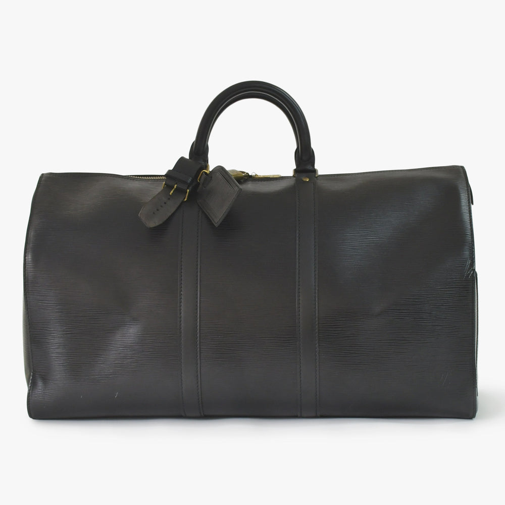 LOUIS VUITTON ルイヴィトン ボストンバッグ キーポル50 M42962 ブラック エピレザー ゴールド金具 美品 中古 4a004513