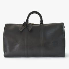LOUIS VUITTON ルイヴィトン ボストンバッグ キーポル50 M42962 ブラック エピレザー ゴールド金具 美品 中古 4a004513