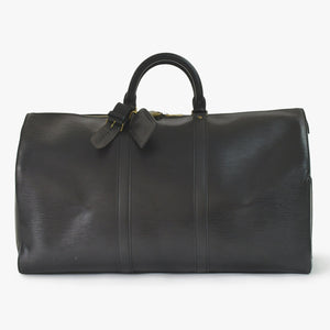 LOUIS VUITTON ルイヴィトン ボストンバッグ キーポル50 M42962 ブラック エピレザー ゴールド金具 美品 中古 4a004513