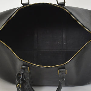 LOUIS VUITTON ルイヴィトン ボストンバッグ キーポル50 M42962 ブラック エピレザー ゴールド金具 美品 中古 4a004513
