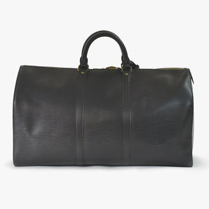 LOUIS VUITTON ルイヴィトン ボストンバッグ キーポル50 M42962 ブラック エピレザー ゴールド金具 美品 中古 4a004513