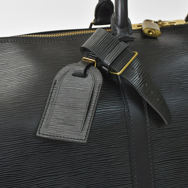 LOUIS VUITTON ルイヴィトン ボストンバッグ キーポル50 M42962 ブラック エピレザー ゴールド金具 美品 中古 4a004513