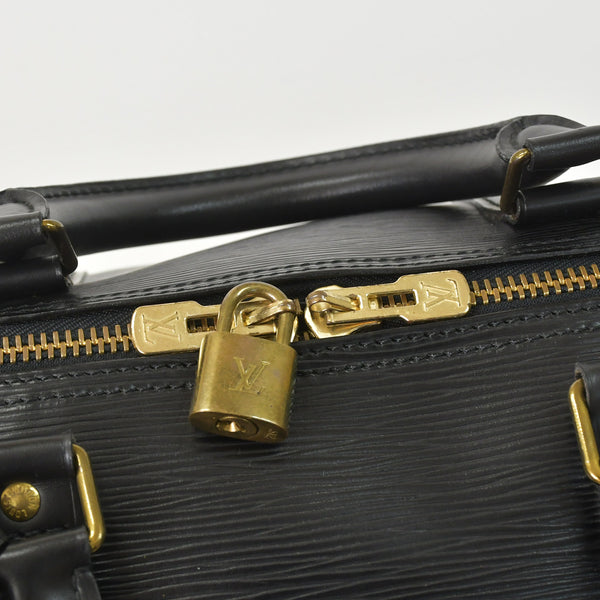 LOUIS VUITTON ルイヴィトン ボストンバッグ キーポル50 M42962 ブラック エピレザー ゴールド金具 美品 中古 4a004513