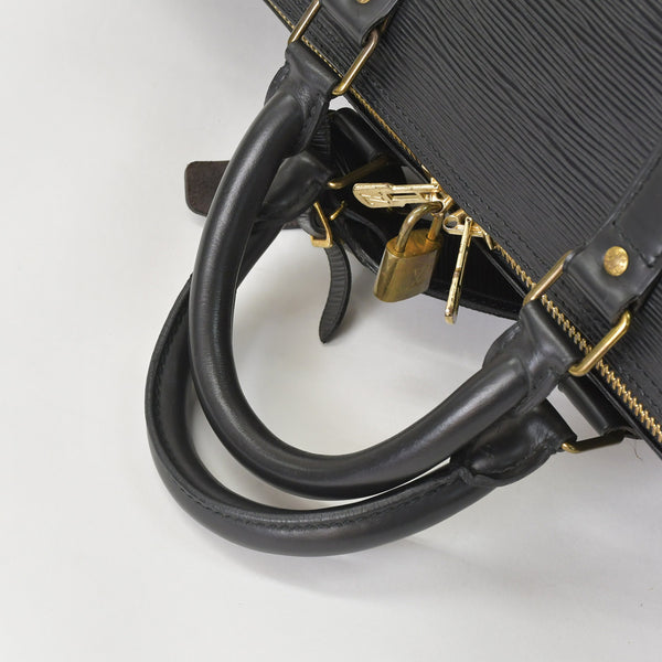 LOUIS VUITTON ルイヴィトン ボストンバッグ キーポル50 M42962 ブラック エピレザー ゴールド金具 美品 中古 4a004513