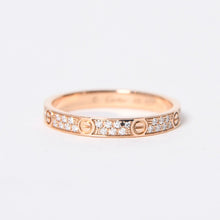 画像をギャラリービューアに読み込む, CARTIER カルティエ LOVE RING MINI PAVED ラブリング ミニ パヴェ 指輪 CRB4218000 重量約1.88g サイズ49 9号 18KPG 美品 中古 4a004516