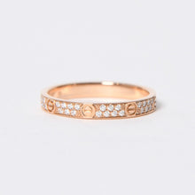 画像をギャラリービューアに読み込む, CARTIER カルティエ LOVE RING MINI PAVED ラブリング ミニ パヴェ 指輪 CRB4218000 重量約1.88g サイズ49 9号 18KPG 美品 中古 4a004516