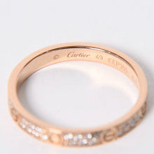 画像をギャラリービューアに読み込む, CARTIER カルティエ LOVE RING MINI PAVED ラブリング ミニ パヴェ 指輪 CRB4218000 重量約1.88g サイズ49 9号 18KPG 美品 中古 4a004516