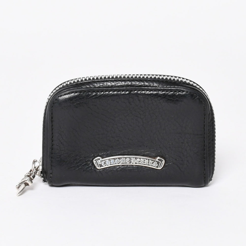 CHROME HEARTS クロムハーツ COIN CASE ラウンドジップ コインケース 小銭入れ ダガージップ レザー シルバー925 美品 中古 4a006265