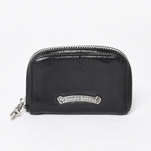 画像をギャラリービューアに読み込む, CHROME HEARTS クロムハーツ COIN CASE ラウンドジップ コインケース 小銭入れ ダガージップ レザー シルバー925 美品 中古 4a006265