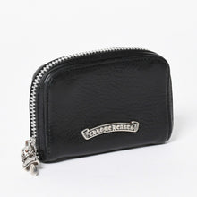 画像をギャラリービューアに読み込む, CHROME HEARTS クロムハーツ COIN CASE ラウンドジップ コインケース 小銭入れ ダガージップ レザー シルバー925 美品 中古 4a006265