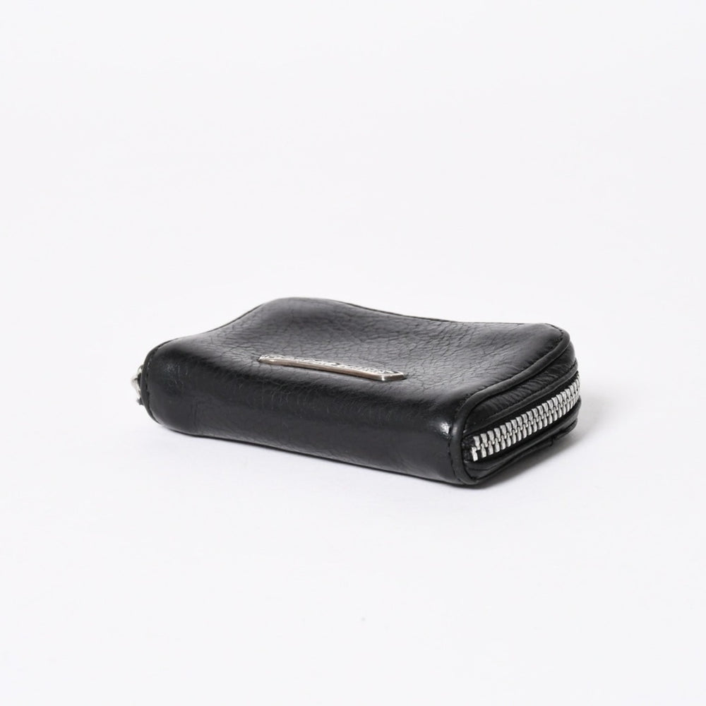 CHROME HEARTS クロムハーツ COIN CASE ラウンドジップ コインケース 小銭入れ ダガージップ レザー シルバー925 美品 中古 4a006265