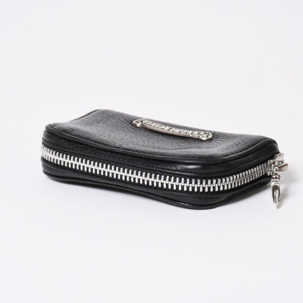 CHROME HEARTS クロムハーツ COIN CASE ラウンドジップ コインケース 小銭入れ ダガージップ レザー シルバー925 美品 中古 4a006265